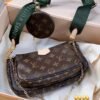 Branded  LV POCHETE 3 IN 1 GREEN WITH BOX (LV-1166)