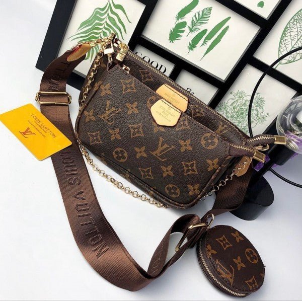 Branded  LV POCHETE 3 IN 1 COFEEWITH BOX (LV-1167)